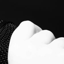 Singing into microphone