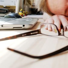 Sleeping at the desk