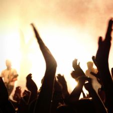 Rock concert audience